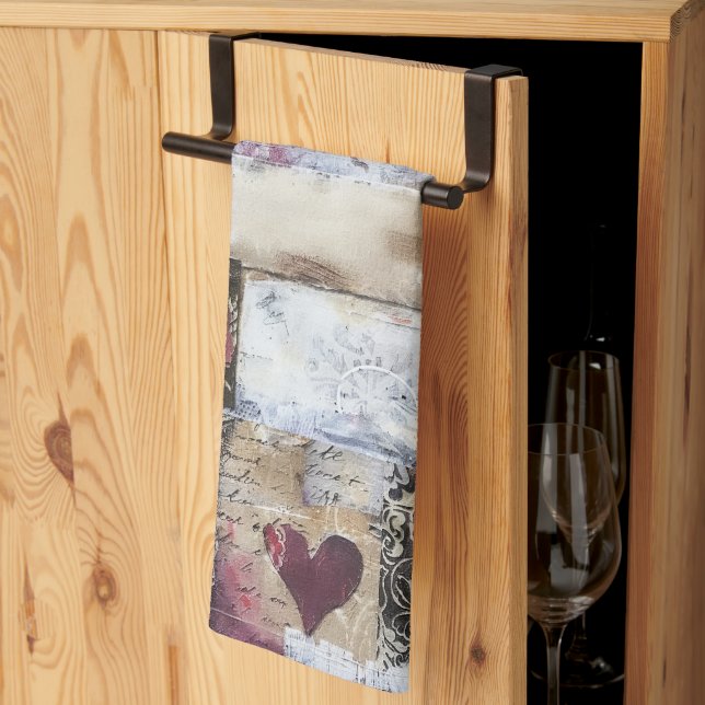 Paño De Cocina Diseño de la serie Borgoña Valentines 11 (Pliegue de tercios)