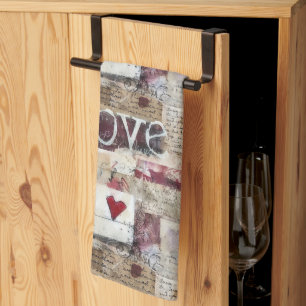 Paño De Cocina Diseño de la serie Borgoña Valentines 12