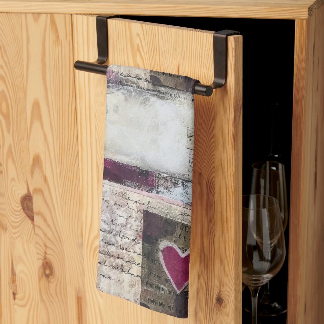 Paño De Cocina Diseño de la serie Borgoña Valentines 3 (Pliegue de tercios)