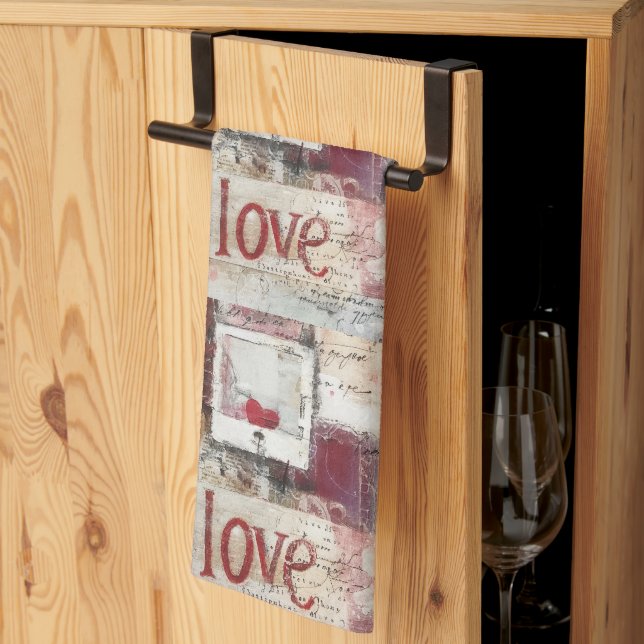 Paño De Cocina Diseño de la serie Borgoña Valentines 4 (Pliegue de tercios)