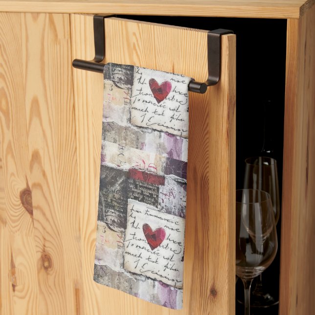 Paño De Cocina Diseño de la serie Borgoña Valentines 6 (Pliegue de tercios)