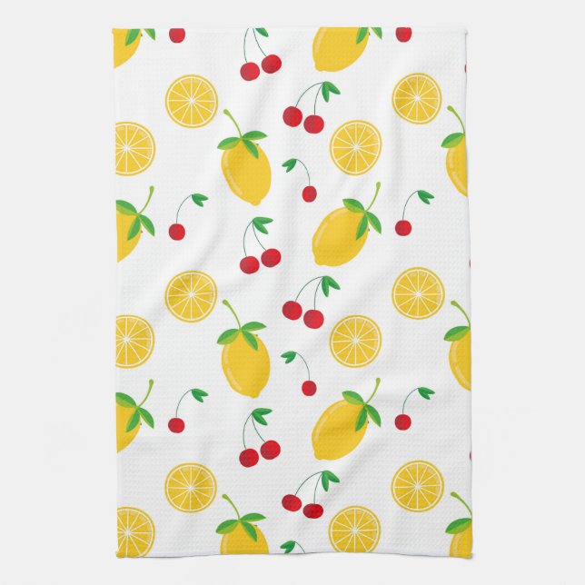 Paño De Cocina Diseño de Lemones ilustrados (Vertical)