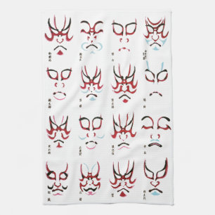 Paño De Cocina Diseño de maquillaje kabuki japonés