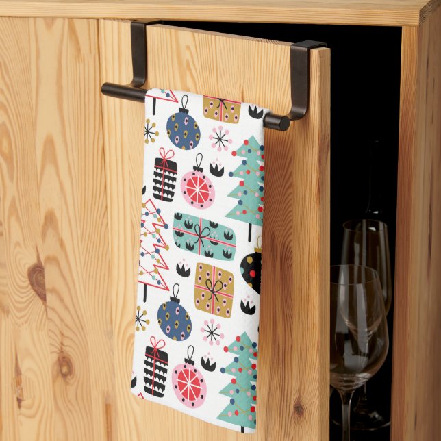 Paño De Cocina Diseño de Navidad (Pliegue de tercios)