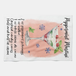 Paño De Cocina Diseño de Navidades de la receta Peppermint Martin