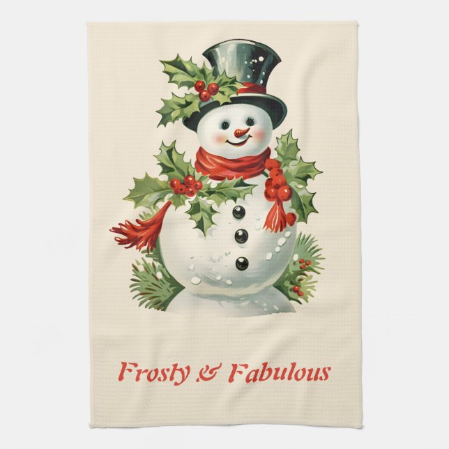 Paño De Cocina Diseño de Navidades escarpados y deliciosos muñeco (Vertical)