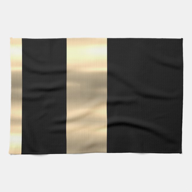 Paño De Cocina Diseño de oro y negro magnífico (Horizontal)