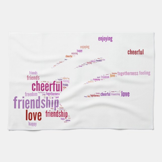 Paño De Cocina Diseño de palabras positivas (Horizontal)