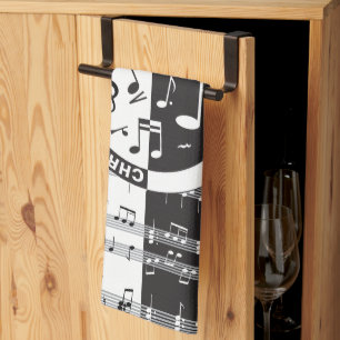 Paño De Cocina  Diseño de partituras de música personalizado