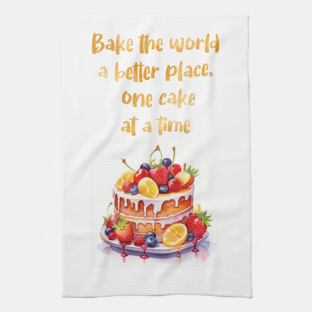 Paño De Cocina Diseño de pastel dulce (Vertical)
