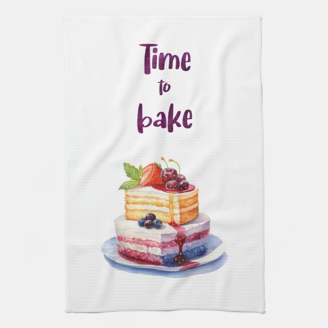 Paño De Cocina Diseño de pastel dulce (Vertical)