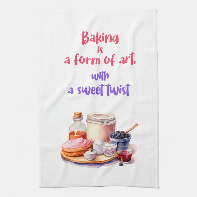 Paño De Cocina Diseño de pastel dulce (Vertical)