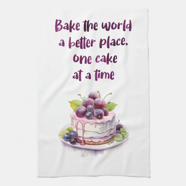 Paño De Cocina Diseño de pastel dulce (Vertical)