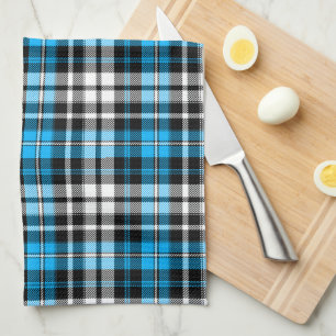 Paño De Cocina Diseño de patrón de cuadros escoceses azul negro b