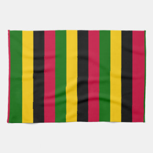 Paño De Cocina Diseño de patrones de franjas de colores africanos