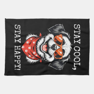 Paño De Cocina Diseño de perros de dibujos animados divertidos