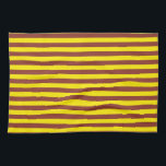 Paño De Cocina Diseño de rayas amarillas y marrones<br><div class="desc">Líneas horizontales de franjas amarillas y marrones sin inconvenientes Patrón de repetición Fondo de impresión</div>