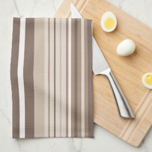 Paño De Cocina Diseño de rayas con tono terroso neutro