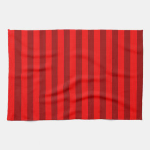 Paño De Cocina Diseño de rayas granate rojas