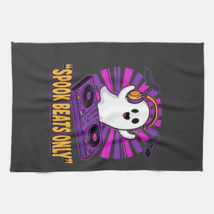 Paño De Cocina Diseño de ritmos de Halloween de DJ de fantasma es