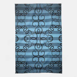 Paño De Cocina Diseño de swift negro brillante en franjas azules
