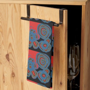 Paño De Cocina Diseño de Swirl Floral Americano