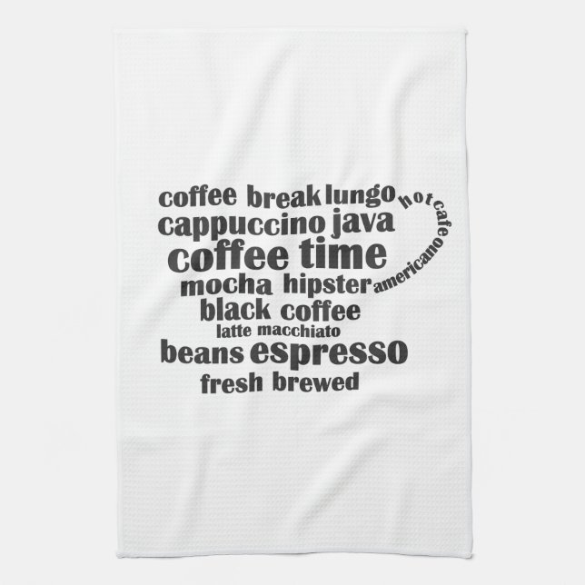 Paño De Cocina Diseño de taza de café (Vertical)