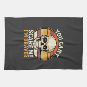 Paño De Cocina Diseño de terror retro de cráneo de Halloween más 