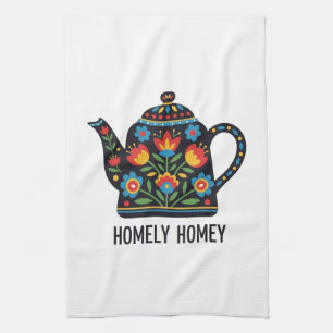 Paño De Cocina Diseño de tetera casera