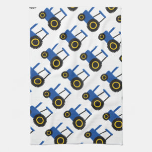 Paño De Cocina Diseño de Tractor Azul
