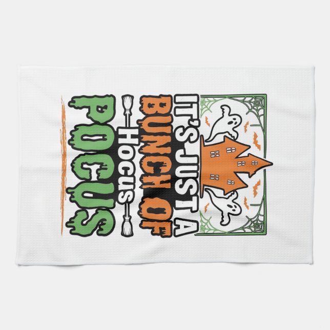 Paño De Cocina diseño de vector de cita de Hocus Pocus de Hallowe (Horizontal)