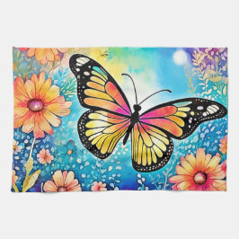 Paño De Cocina Diseño de vista de pulpo colorido