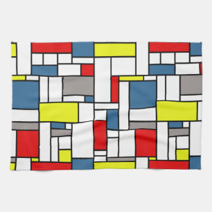 Paño De Cocina Diseño del estilo de Mondrian