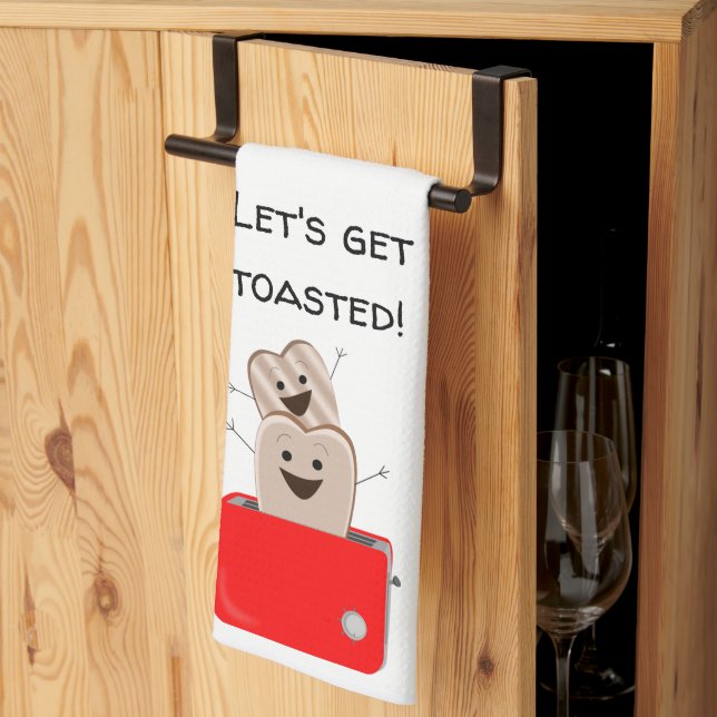 Paño De Cocina Diseño divertido de tostadas (Pliegue de tercios)