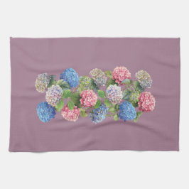 Paño De Cocina Diseño Floral Hortensia Vintage