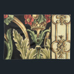 Paño De Cocina Diseño floral ornamental con bordes negros<br><div class="desc">Un cuadro ornamental con un bonito diseño floral rodeado de bordes negros. Los colores verde y rojo saltan a la impresión gracias al fondo negro. ¿Qué tan maravilloso sería este aspecto en tu pared? ¡Compra y averigua!</div>