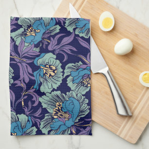 Paño De Cocina Diseño Floral Vintage Inspirado en William Morris