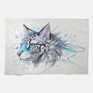 Paño De Cocina diseño garabato de un tigre