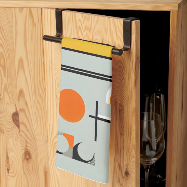 Paño De Cocina Diseño Geométrico Bauhaus 01 Perfecto Para (Pliegue de tercios)