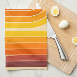 Paño De Cocina Diseño geométrico retro vintage de los 70