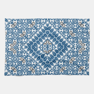 Paño De Cocina Diseño impreso con motivos de bordado palestino