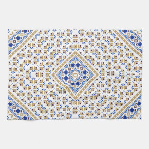 Paño De Cocina Diseño impreso con motivos de bordado palestino