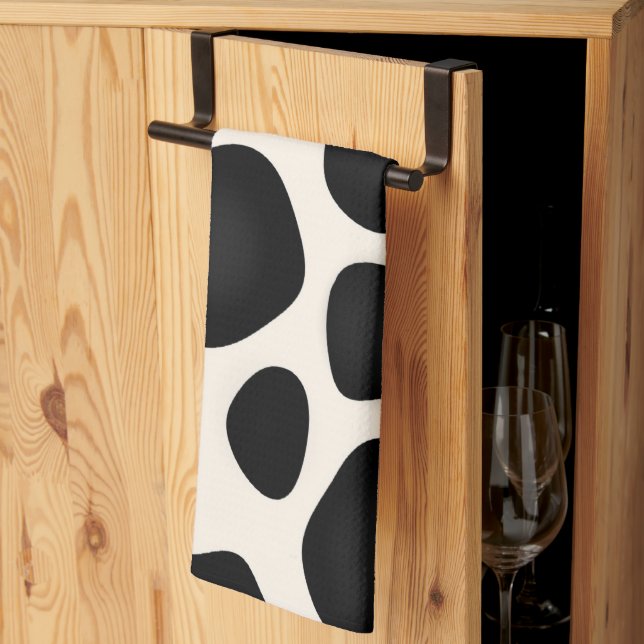 Paño De Cocina Diseño moderno con patrones negros (Pliegue de tercios)