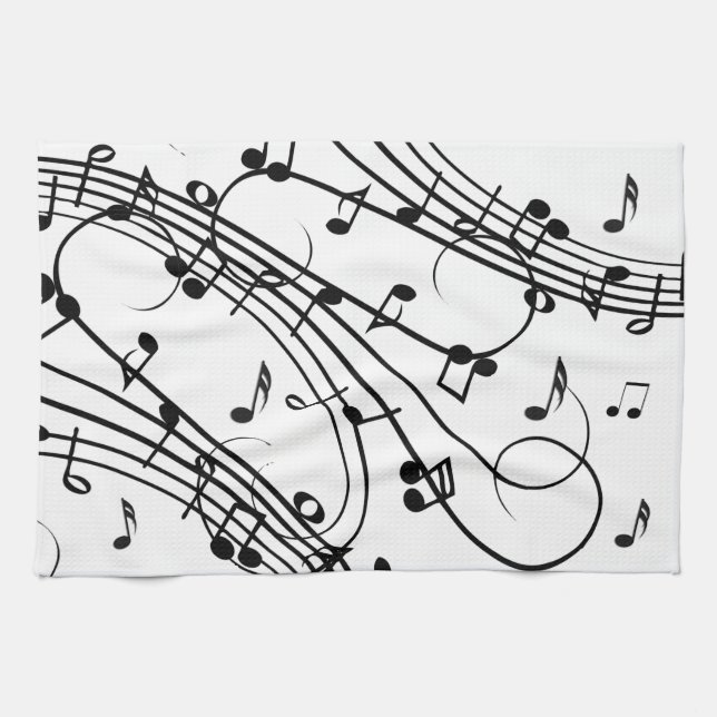 Paño De Cocina Diseño musical de moda (Horizontal)