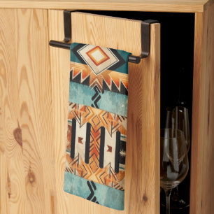 Paño De Cocina Diseño nativo americano del suroeste personalizado