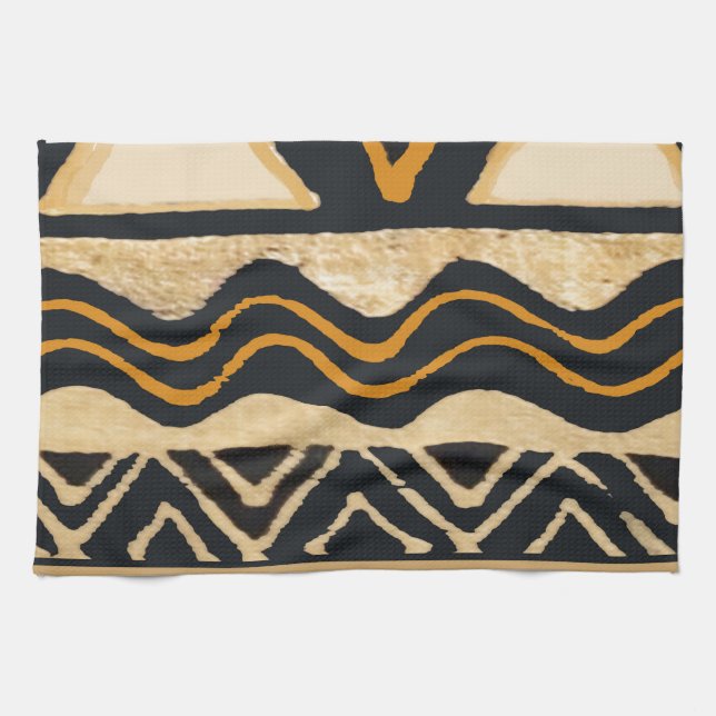 Paño De Cocina Diseño nativo americano del suroeste tribal (Horizontal)