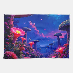 Paño De Cocina Diseño nocturno de hongos encantados