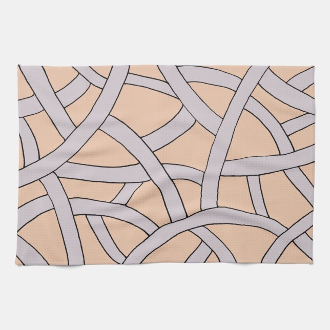 Paño De Cocina Diseño rayado Púrpura Rosa (Horizontal)