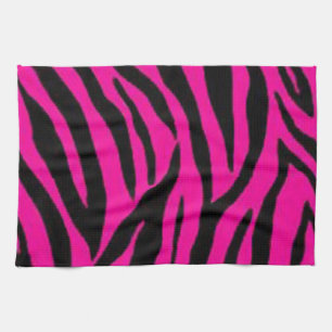 Paño De Cocina Diseño rosado del estampado de zebra
