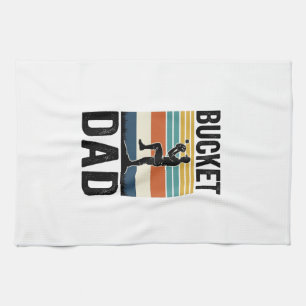 Paño De Cocina Diseño vectorial de Bucket Dad Retro Baseball Fath